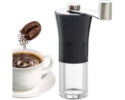 Handmatige Koffiemolen - Espresso Molen - Verse Koffie - Instelbare Keramische Molen - 11 x 7 x 15 cm - Zilver