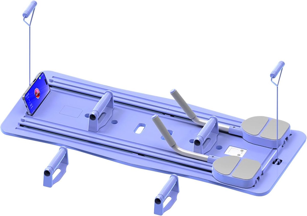 Pilates Plank - Buikspier Trainer - Core Versterking - Extra Lange Glijbaan - 106 cm - Paars