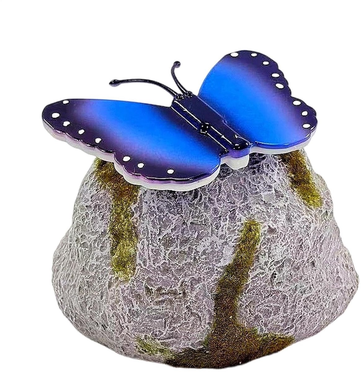 Decoratieve Tuinstenen - Imitatie Rotsen - Landschap Verfraaien - Op Zonne-energie - 13 x 12 x 10 cm - Blauw