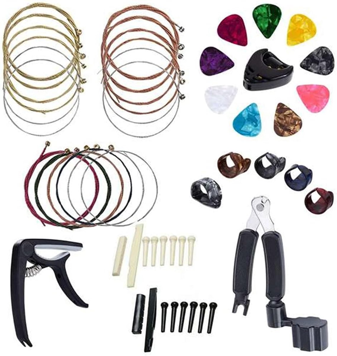 Gitaar Onderhoudsset - Gitaar Accessoires Kit - Gitaar Onderhouden - Compact Draagbaar Ontwerp - 15 x 10 x 10 cm