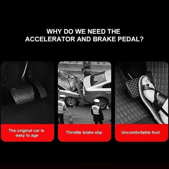 Auto Pedaalhoezen - Voetpedaal Covers - Sportieve Look - Antislip Oppervlak - 50 x 10 x 10 cm - Zilver — afbeelding 3
