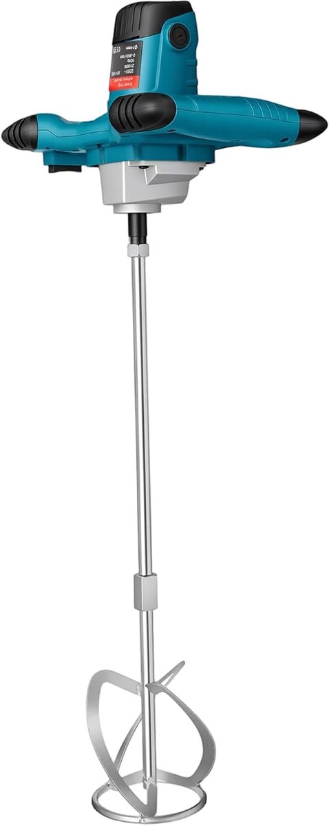 Mortelmixer - Beton mixer - Materiaal mengen - 6 snelheden - 2100 W - Lichtblauw