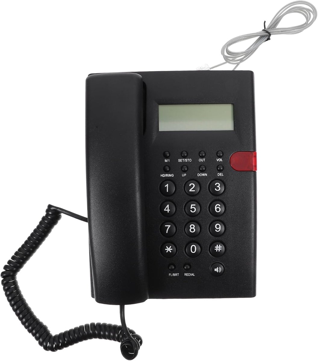 Vaste Telefoon - Senioren Telefoon - Eenvoudig Bellen - Grote Knoppen - 20 cm - Zwart