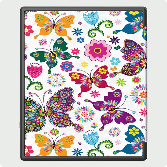 Hoes Geschikt voor Kobo Elipsa 2E Hoesje Bookcase Cover Hoes - Hoesje Geschikt voor Kobo Elipsa 2E Hoes Cover Case - Vlinders — afbeelding 4
