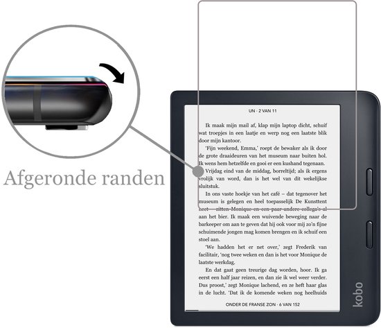 Hoesje Geschikt voor Kobo Libra 2 Hoes Book Case - Hoes Geschikt voor Kobo Libra 2 Hoesje Book Cover Met Screenprotector - Grijs van Hoesje  — afbeelding 5