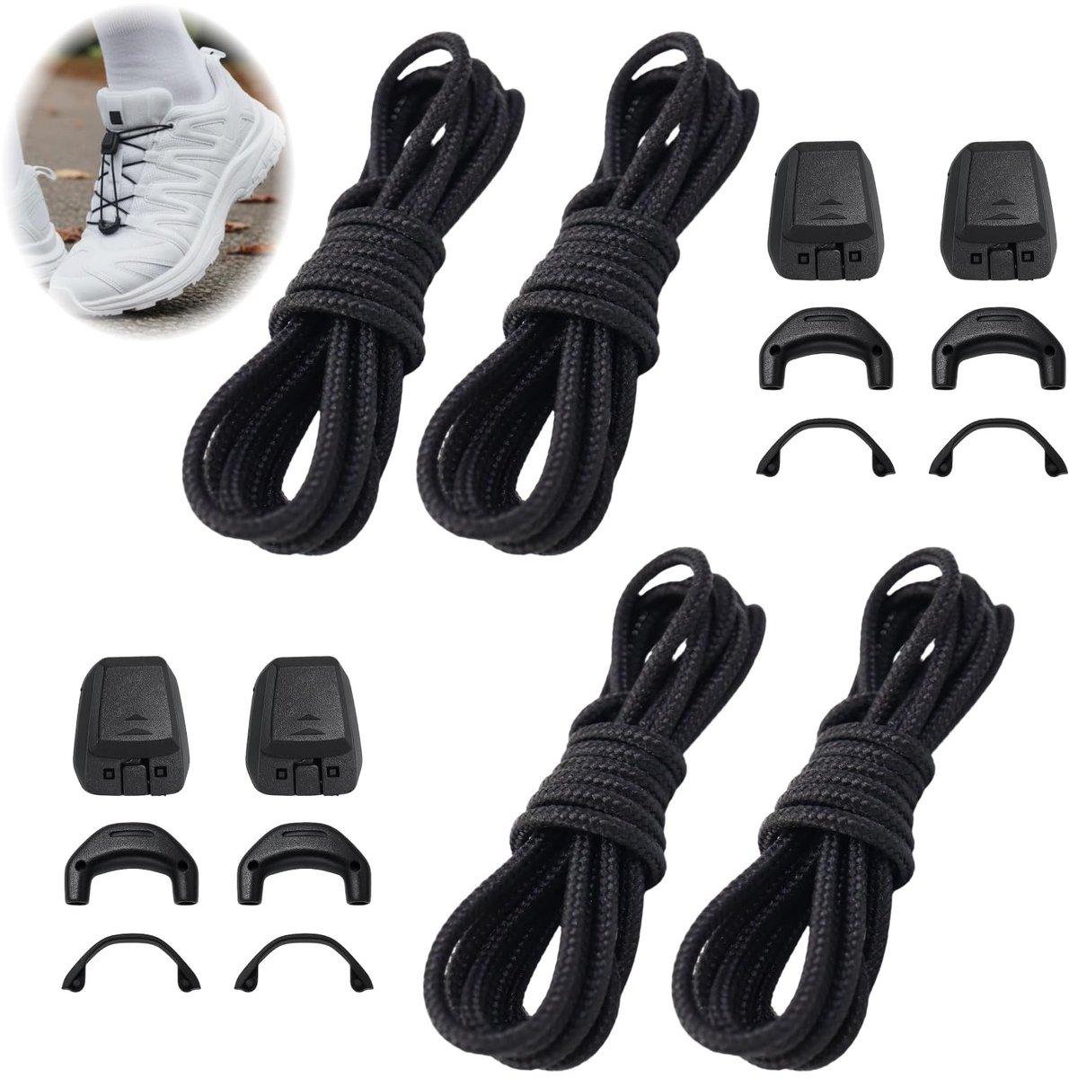 Dailygoods - 1,5mm Dunne Vervangende Veters voor Sportschoenen - Comfortabel en Praktisch