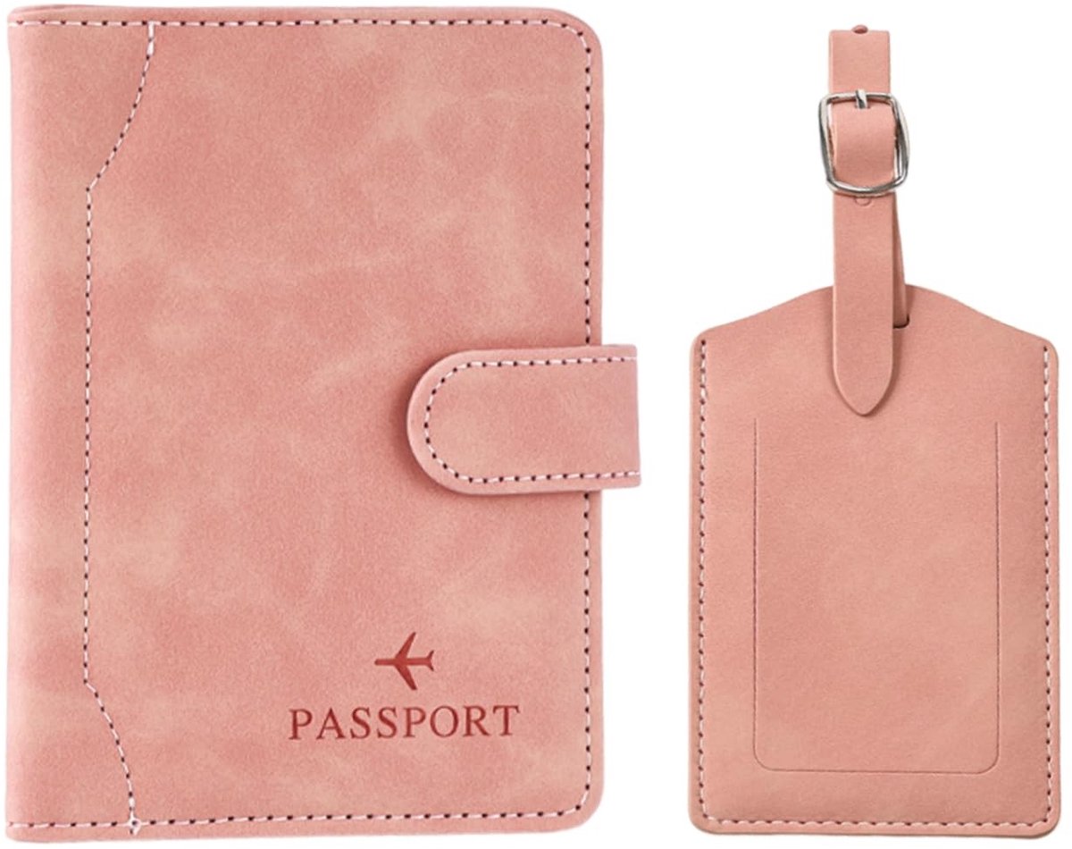 Dailygoods - Paspoorthouder met Bagagelabel - RFID-blokkering en PU-leer