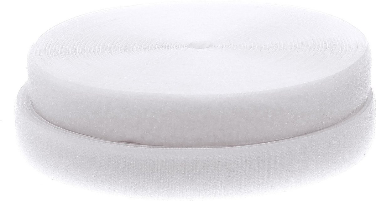 Dailygoods- Klittenband 12 meter - Haakband/Lusband - 20 mm Breed - Extra Sterk - Niet Zelfklevend - Hoogwaardige Synthetische Vezels - Haak-en-lusband