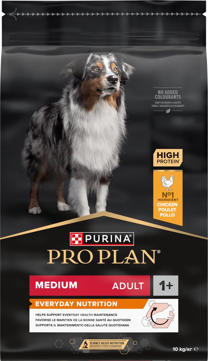 PURINA® PRO PLAN® Medium Adult Everday Nutrition - Hondenvoer Droogvoer - Kip - 10 kg