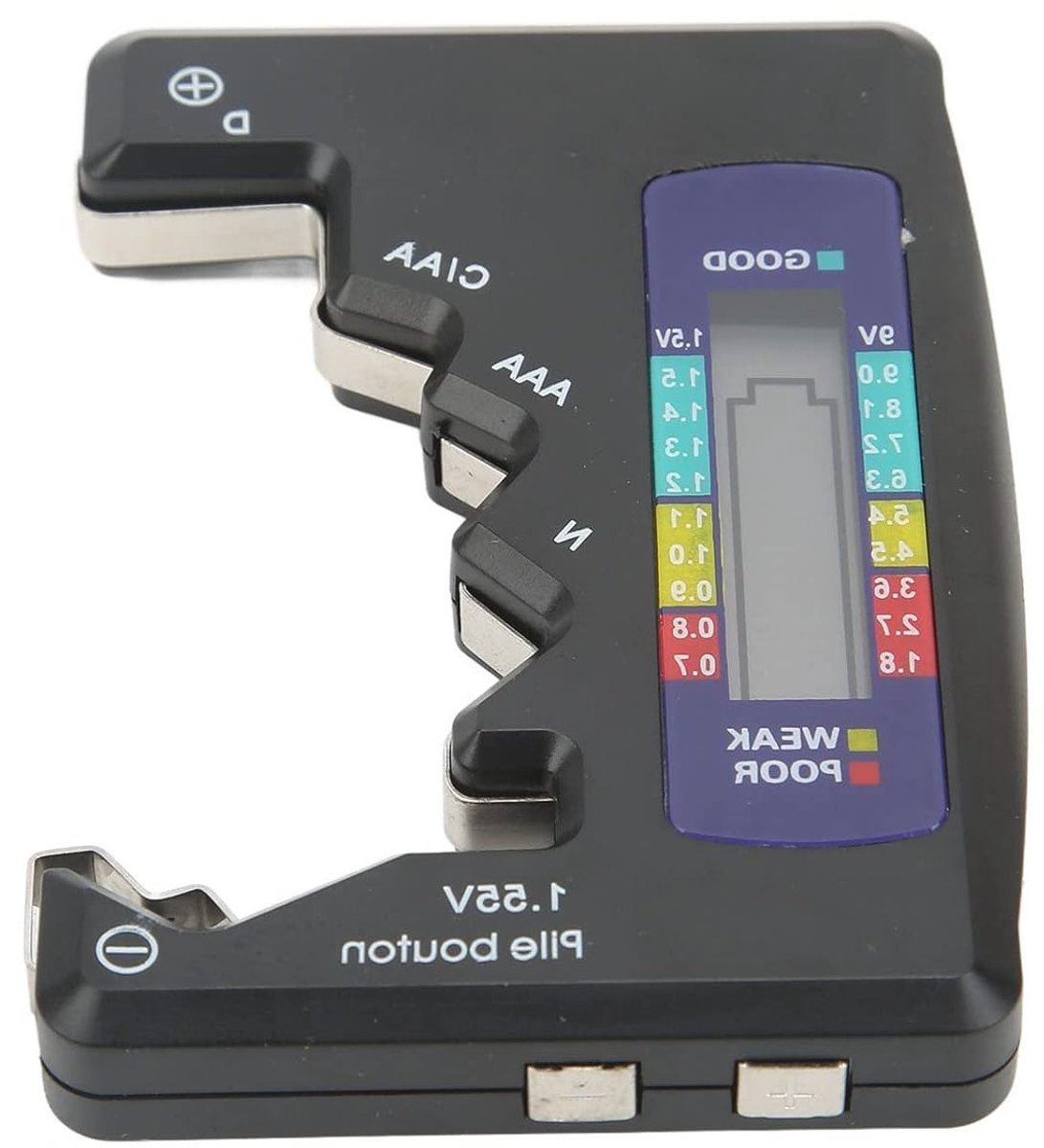 Batterijcapaciteit Tester met LCD Scherm voor Diverse Batterijformaten - Controleer Alkaline, Oplaadbare en Zinkbatterijen