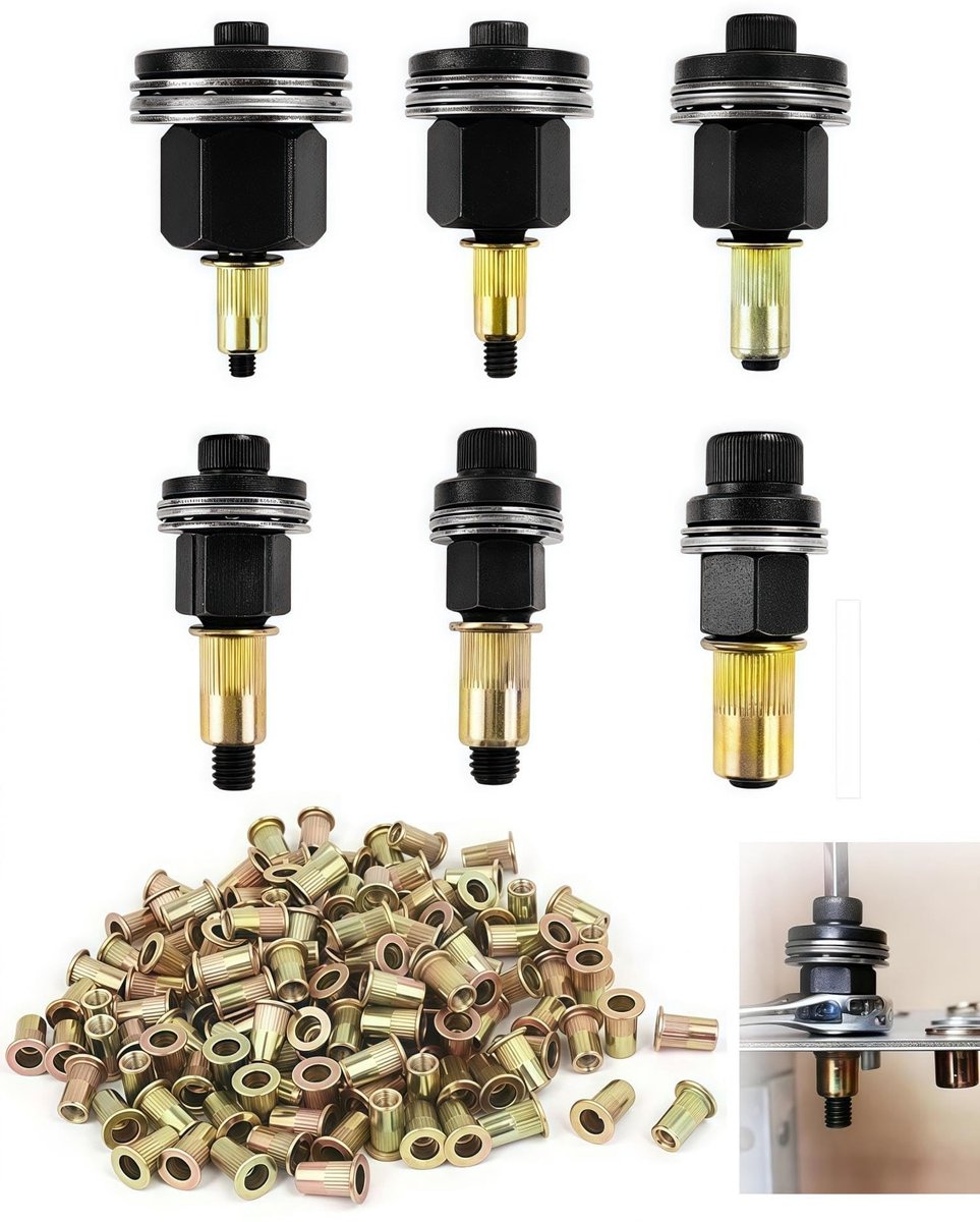 Dailygoods- Klinkmoertangset voor M3/M4/M5/M6/M8/M10 - Klinknagels - Klinkmoeren-gereedschap - Lichtgewicht - Duurzaam - Hoogwaardige materialen - Klinknageltang