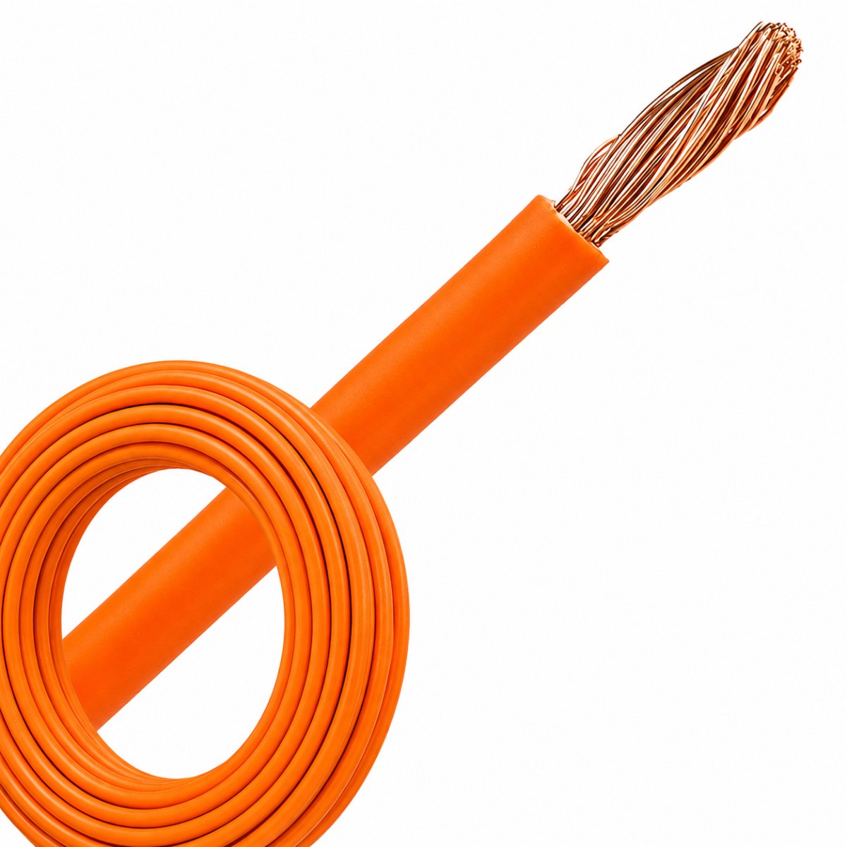 Montagedraad VDS 1mm² (H05V-K) 70° oranje - per rol 100 meter (29126)