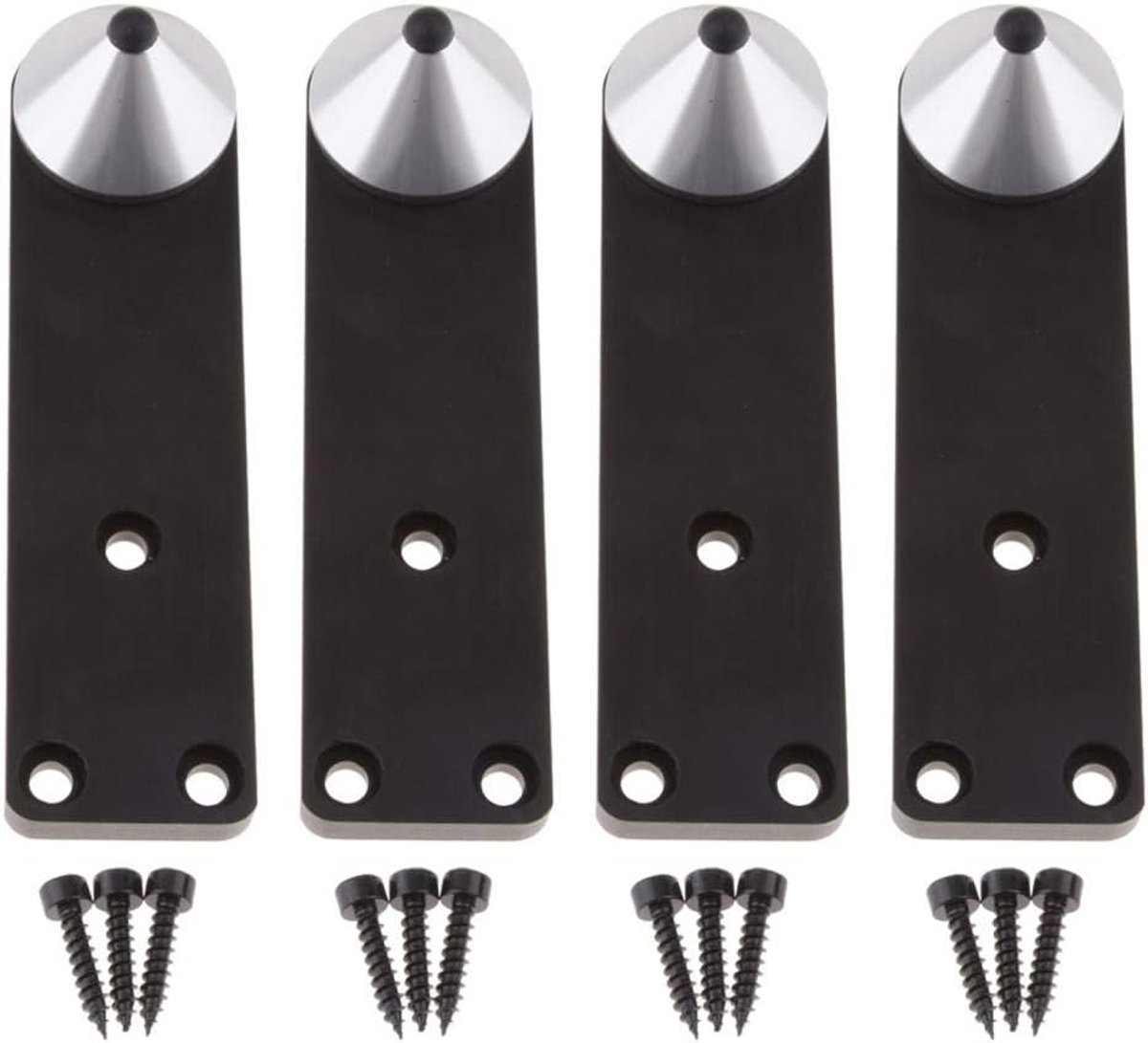 Speaker Stands - Isolatie Voeten - Geluid Verbeteren - Schokabsorberend - 4 Stuks - Aluminium