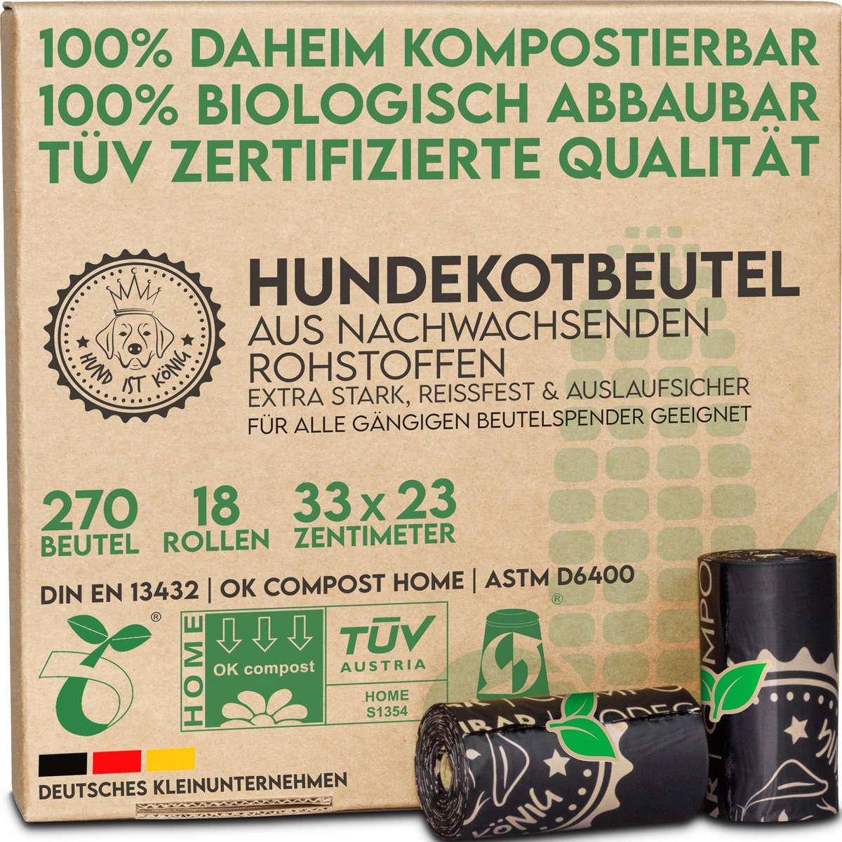 Dailygoods - Biologisch Afbreekbare Hondenpoepzakjes [270 Stk.] - Composteerbare Poepzakjes