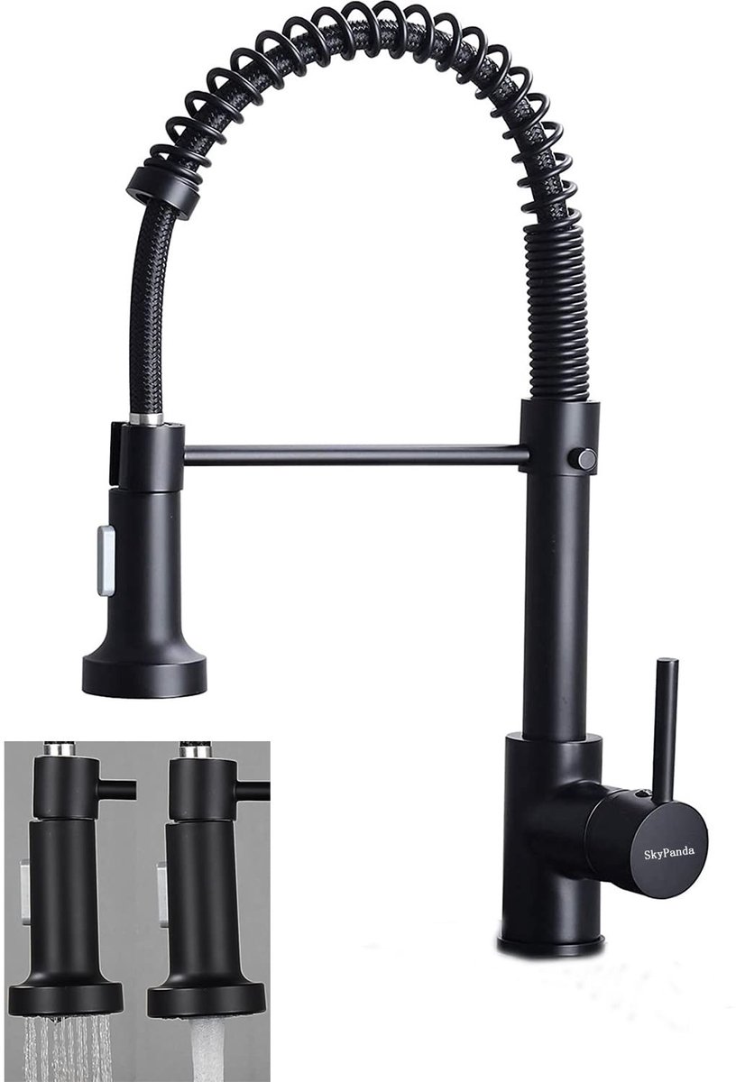 Dailygoods - Keukenkraan met uittrekbare sproeier - Duurzaam volledige koper constructie