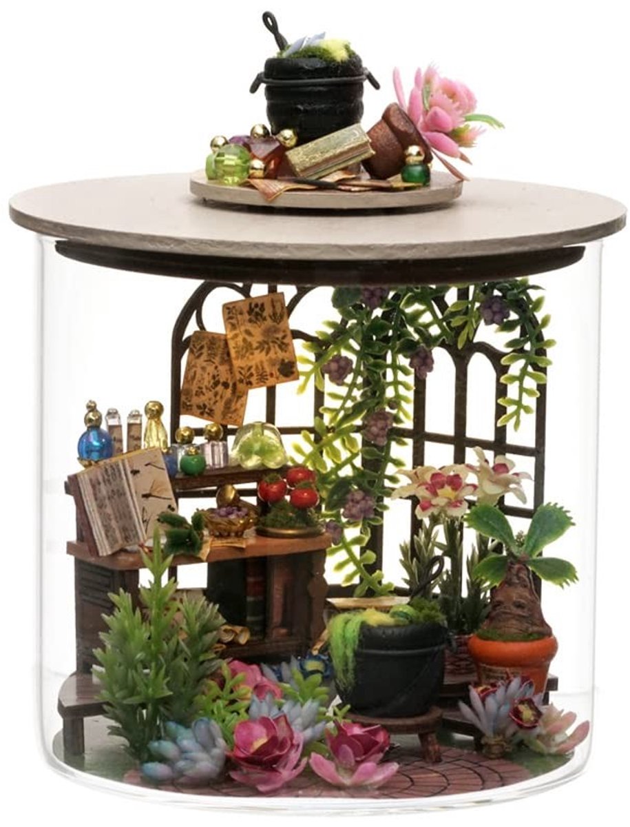 Dailygoods- Miniatuurhuisset - DIY Poppenhuisset met Meubels - 1:24 Houten Poppenhuis - Decoraties voor Volwassenen - Inclusief Engelse Handleiding