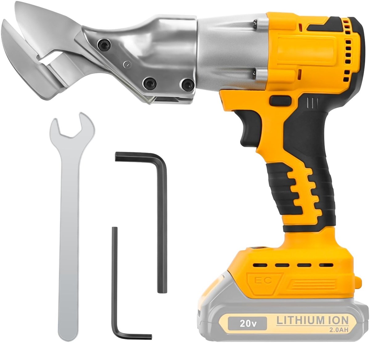 Dailygoods- Metalen Schaar Draadloos - Borstelloze Motor - Snijden tot 2,5 mm - Geschikt voor DeWalt 20V Accu's - 360° Roterende Kop - Brede Toepassing - Elektrische Schaar