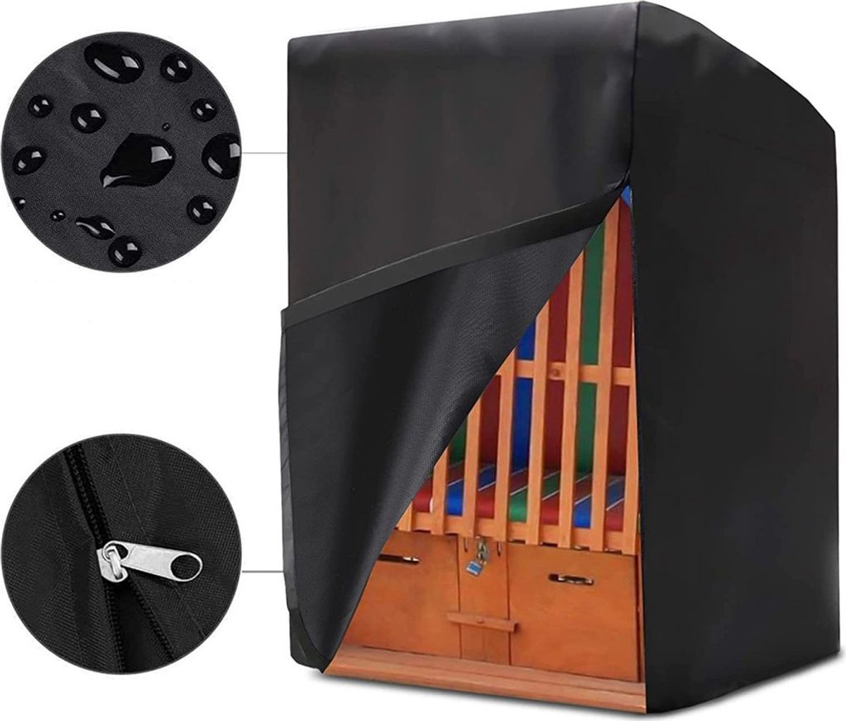 LISM Winterbestendige hoes voor strandstoelen, afmetingen 130*100*170-140 cm, gemaakt van 420D Oxford-stof, scheur- en UV-bestendig. Veelkleurig