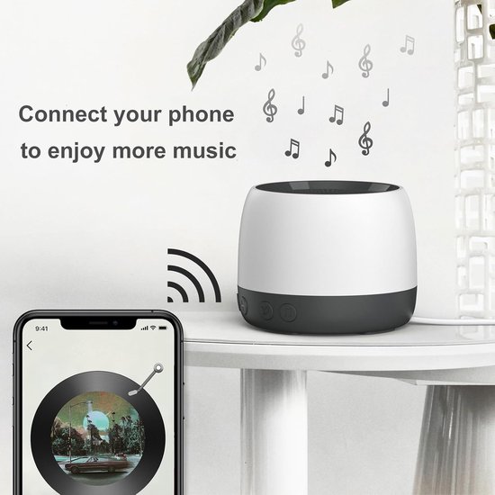 White Noise Machine - Sound Machine - Baby Slaap Hulp - 13 Kalmerende Geluiden - 9.7 cm - Wit — afbeelding 3