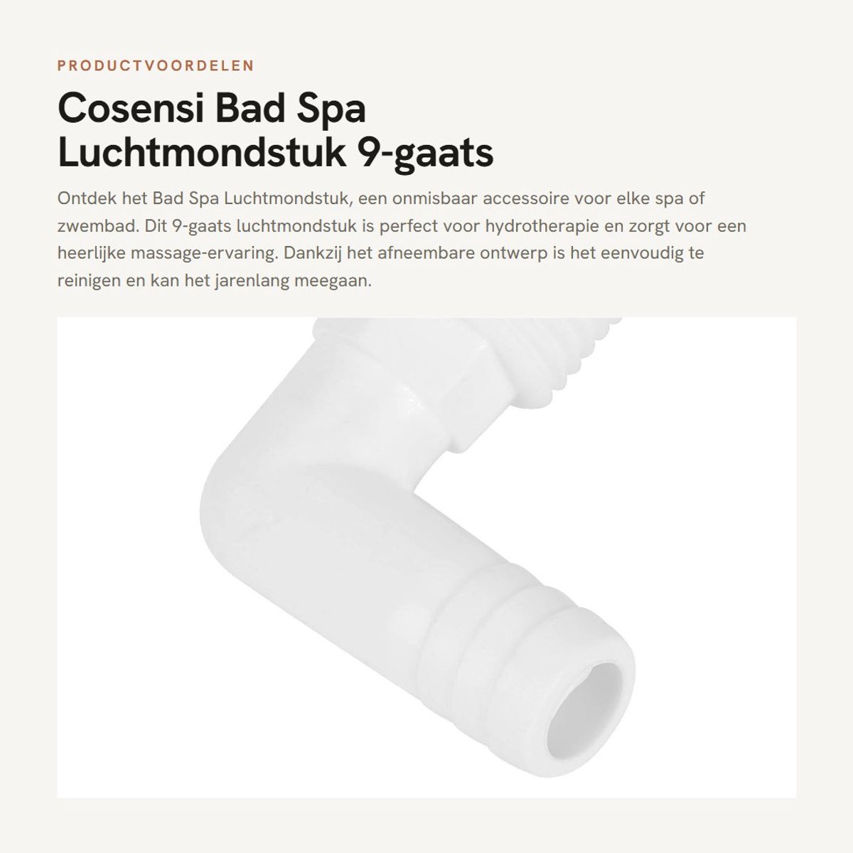 Dailygoods- Luchtmondstuk 9-gaats - Bad Accessoire - Hydrotherapie - Zwembad - Badkuip - Eenvoudig te reinigen - Badmondstuk