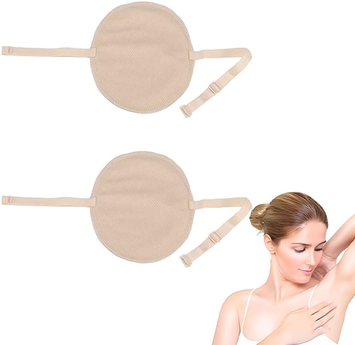 Dailygoods- Okselpads Dames - Herbruikbare Katoenen Okselpads - Absorberende Zweetpads - Ademend en Comfortabel - Anti-Zweet Beha - Huidvriendelijk en Zacht - Zweetkussen