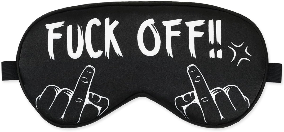 Dailygoods- Slaapmasker Satijn - Grappig Design met Middelvinger - Ademend en Lichtgewicht - Verduisteringsmasker - Comfortabel voor Vrouwen/Mannen