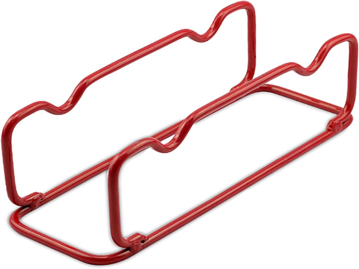Halterrek - Gewichtsstandaard - Krachtraining thuis - Versterkt stalen ontwerp - Draagt 110 lbs - Rood