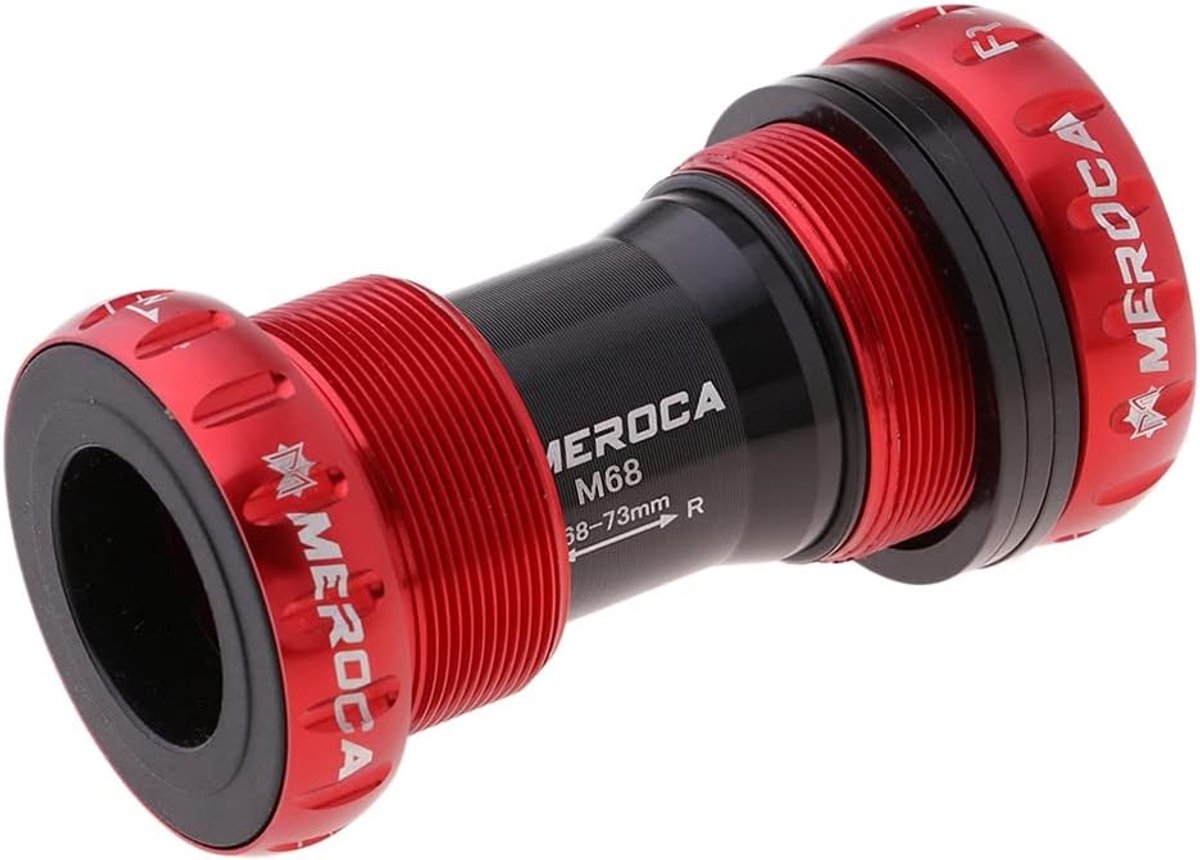 Fiets Trapas - Fietsonderdeel - Fiets Onderhoud - Waterdicht Ontwerp - 68/73mm - Rood