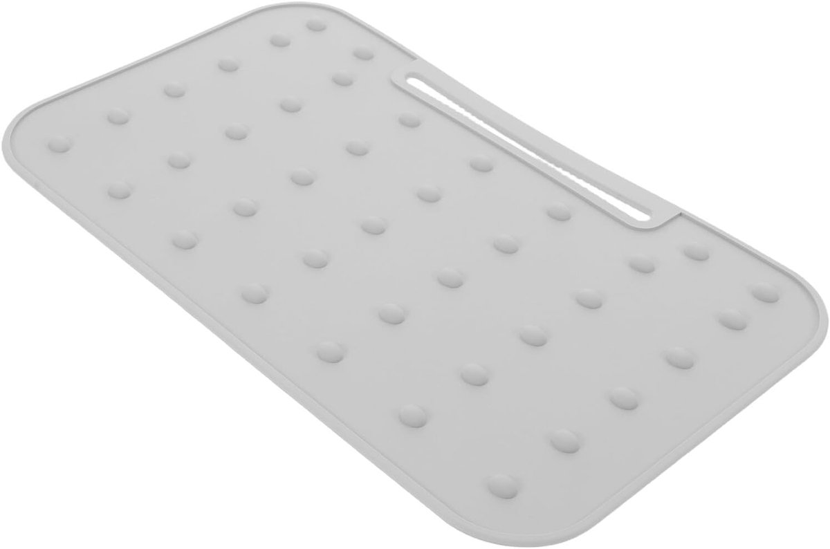 Strijkplank Mat - Hittebestendige Mat - Veilig Strijken - Antislip Siliconen - 27.5 x 16 cm - Lichtgrijs