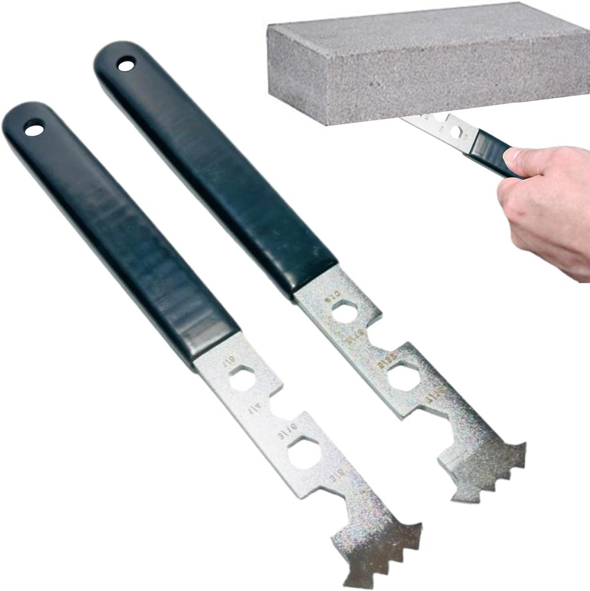 Straatstenen Tool - Paver Extractor - Tuinonderhoud - Dubbele Haken - 236 mm - Zilver