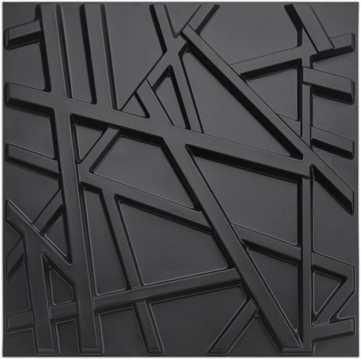 Decoratieve PVC 3D wandpanelen zwart van Inovra Plus