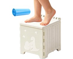 Draagbaar Potje - Reispotje Kinderen - Buiten Avonturen - Eenhands Vouwmechanisme - Compact Opvouwbaar - Blauw Grijs