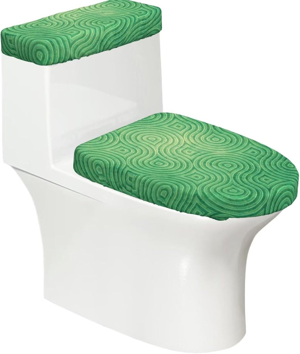 Toiletbrilhoezen Set - Zachte Covers - Decoratie en Hygiëne - Elastische Pasvorm - 2 Stuks - Zwart