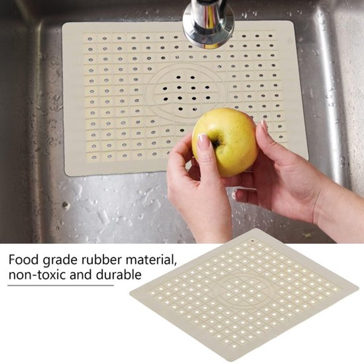 Dailygoody - Droogmat - Gootsteenmat - Antislip Rubber - Bruin - Multifunctioneel