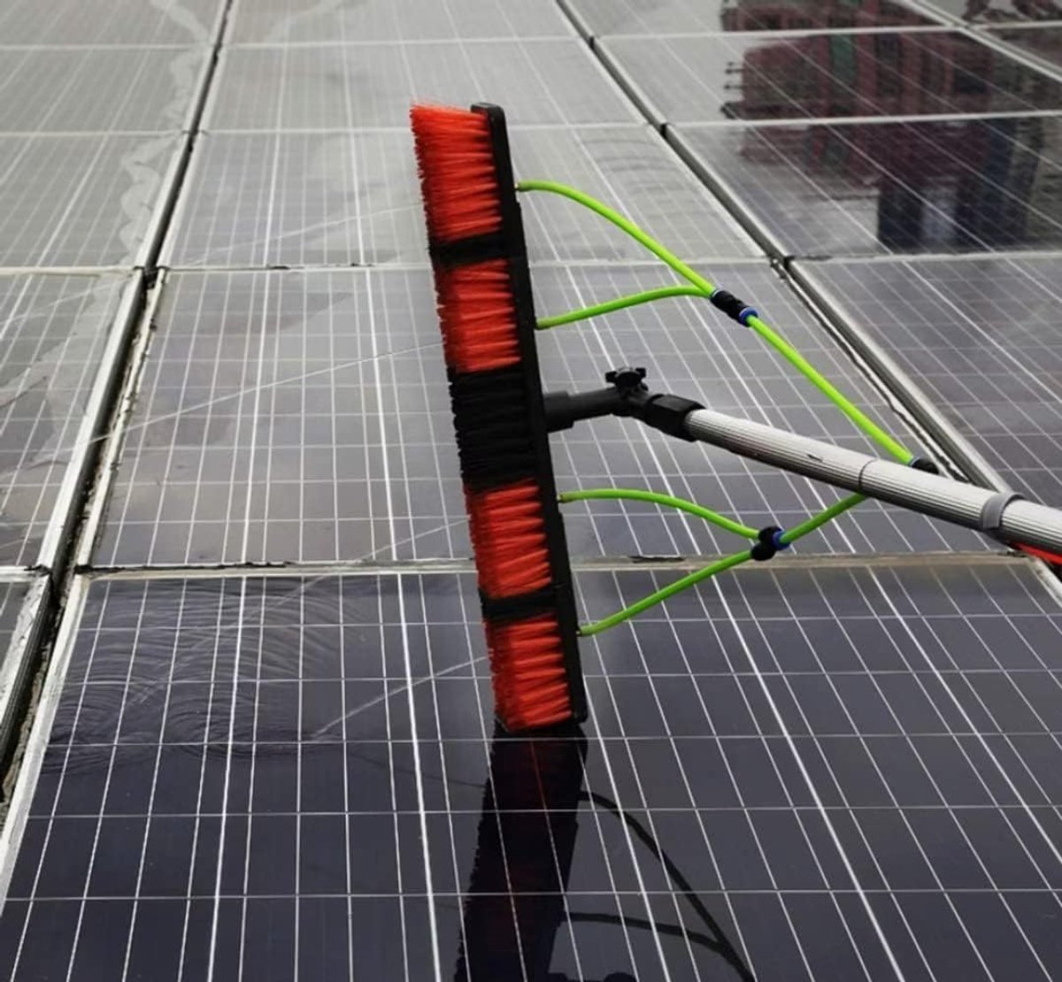 Telescoop raamwisser - Wateraangedreven reiniger - Hoge ramen wassen - Lichtgewicht aluminium - 12 meter uitschuifbaar - Zilver