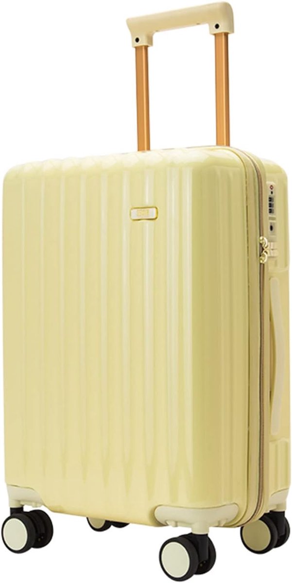 Koffer - Reisbagage - Lange reizen - Lichtgewicht schaal - 60 liter - Geel