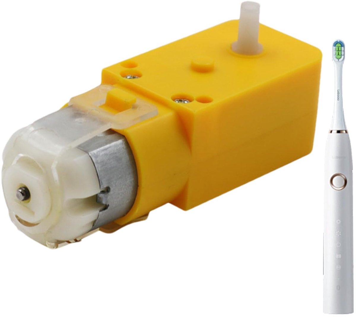 Gelijkstroommotor - Elektromotor Compact - Modelbouw Projecten - Hoog Koppelvermogen - 7 x 2.2 cm - Zilverkleurig