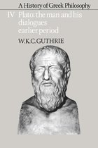 Boekomslag: 'A History of Greek Philosophy IV Plato: the man and his dialogues earlier period' door W.K.C. Guthrie, met een buste van Plato.