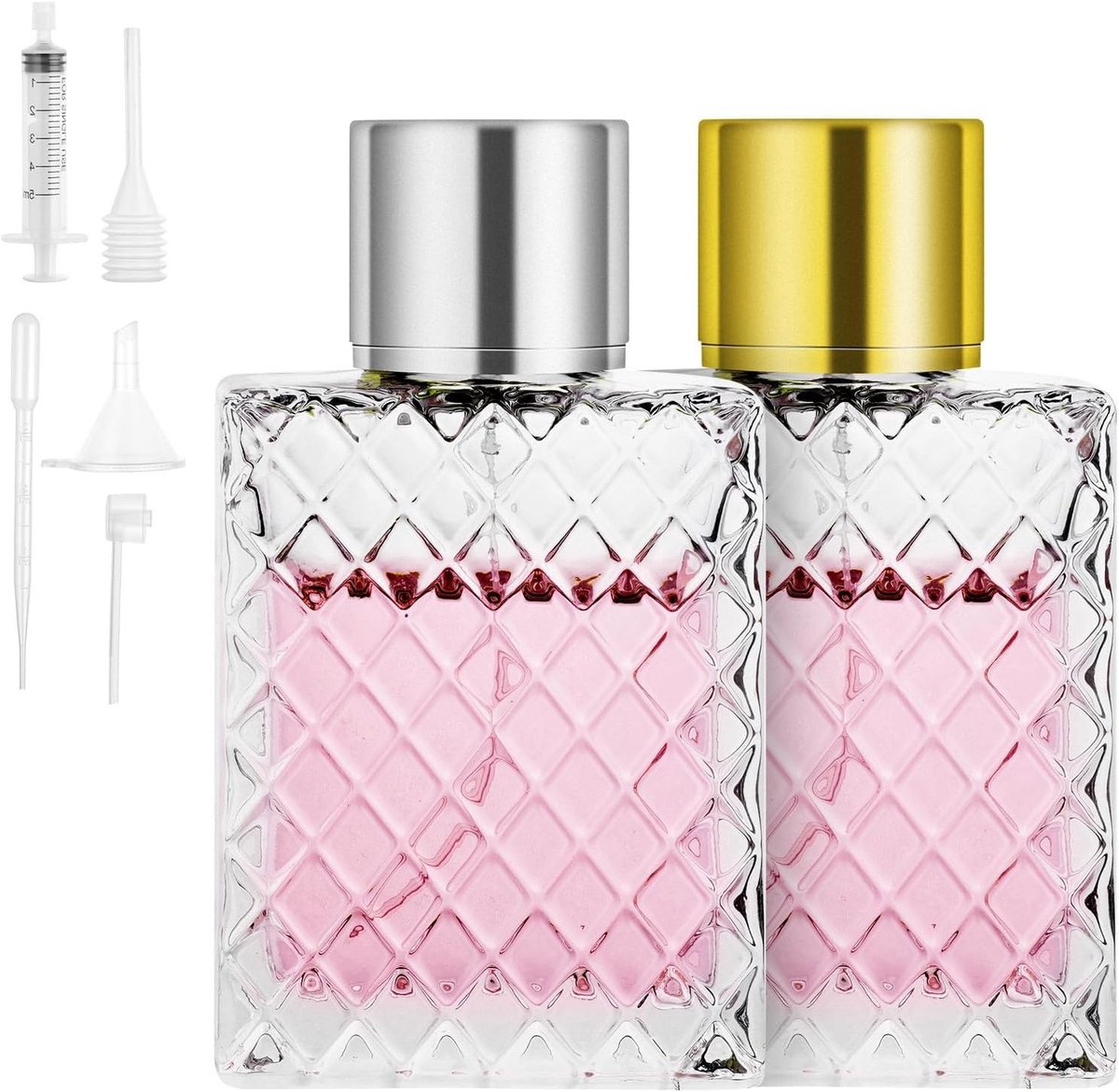 Mini Parfum Atomizer - Navulbare Sprayflacon van Helder Glas, Draagbare Fijne Mist Verstuiver voor Dagelijks Gebruik en Reizen, 50ml, Perfect voor Refill en Geurverzorging