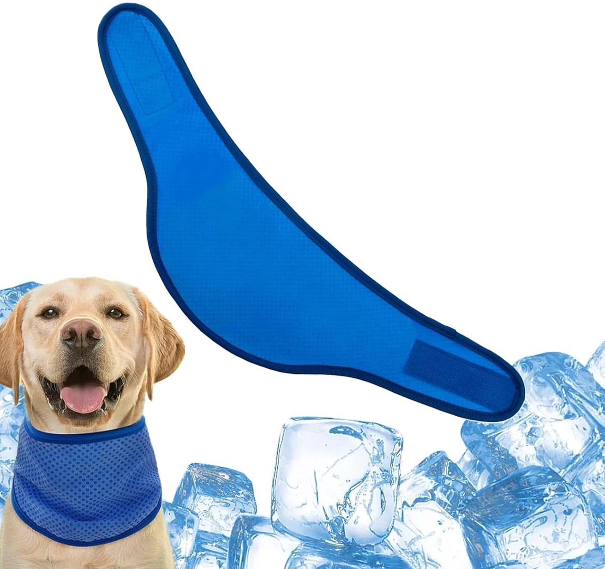 Honden Koelsjaal - Huisdier Halskoeler - Zomerse Activiteiten - Innovatieve Koeltechnologie - Verstelbaar - Hemelsblauw