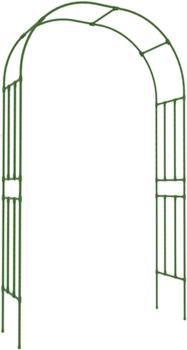 Metalen Rozenboog - Tuinboog Klimrek - Planten Steunen - Roestvrij Staal - 120x240cm - Groen
