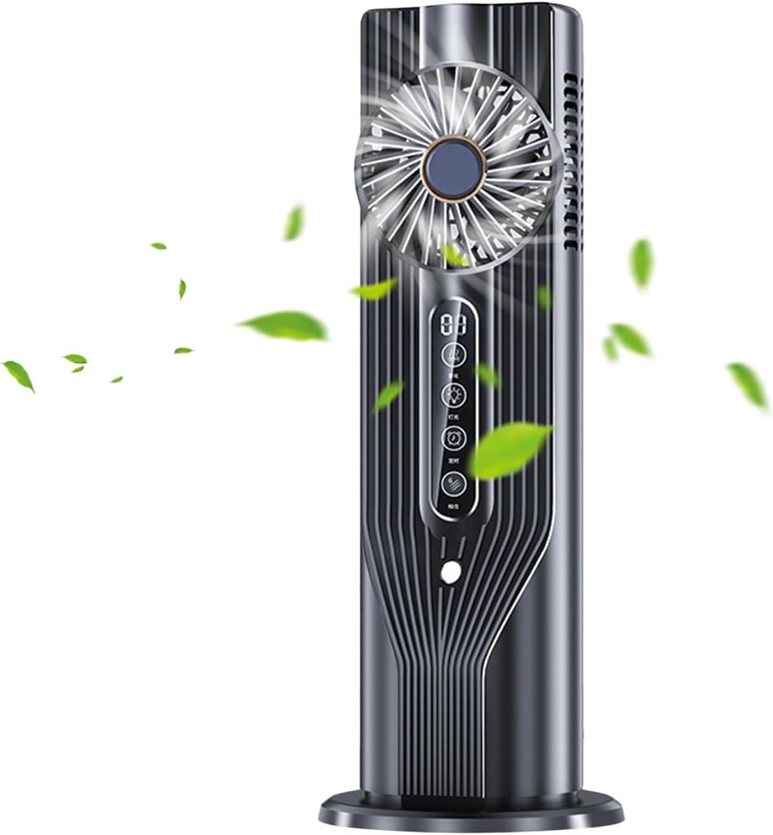 Stille Ventilator - Luchtbevochtiger - Persoonlijke Koeling - 6 Snelheden - 100ml Tank - Grijs