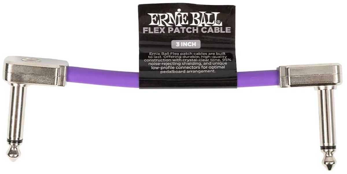 Ernie Ball 6446 Flex Patch Purple patchkabel 7,5 cm