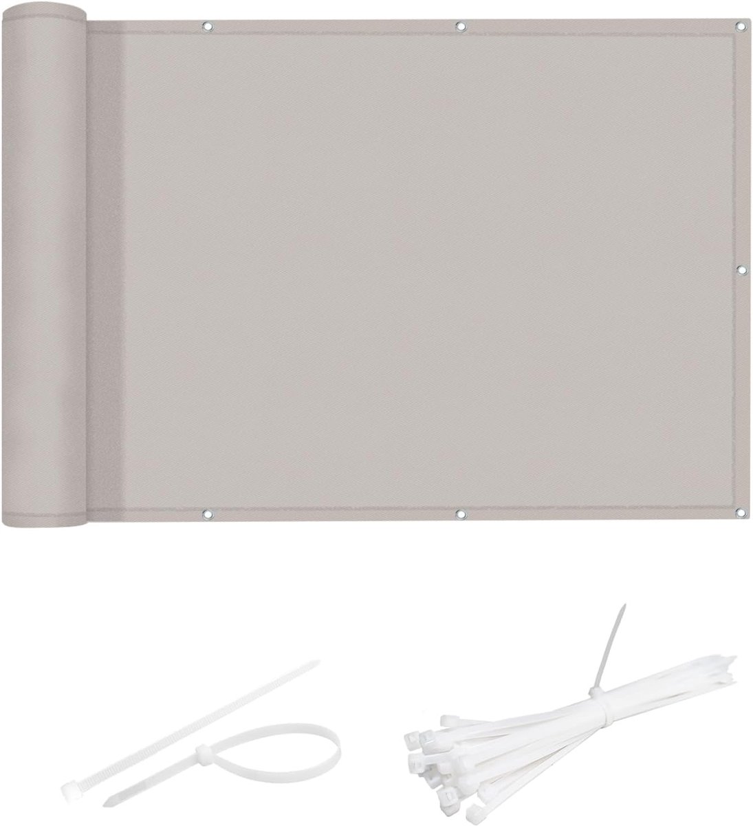 Balkonscherm - Inkijkbescherming Balkonafdekking - Privacy Creëren - UV-Bestendig - 85x300cm - Taupe