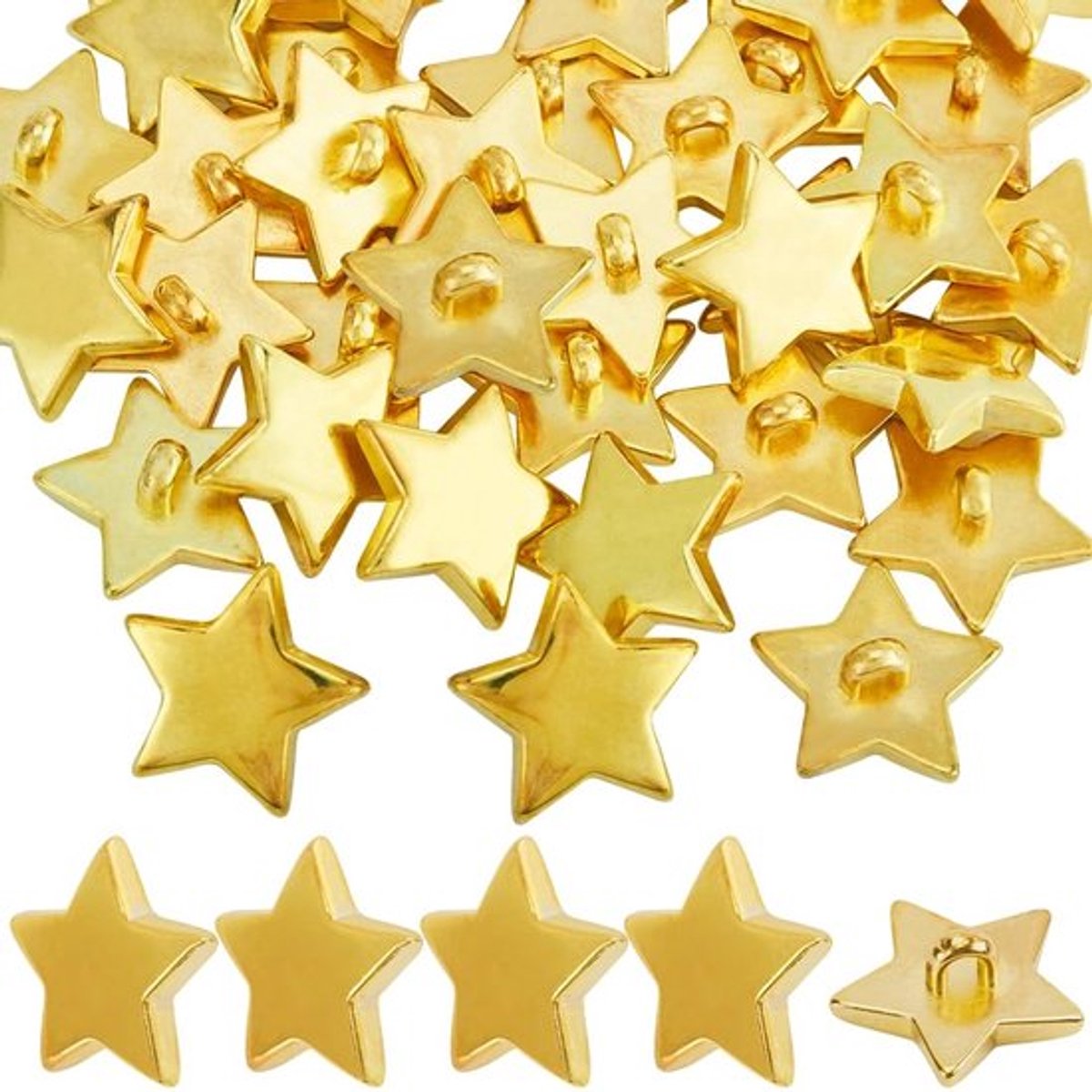 Decoratieve mini knopen in goud - Dailygoody