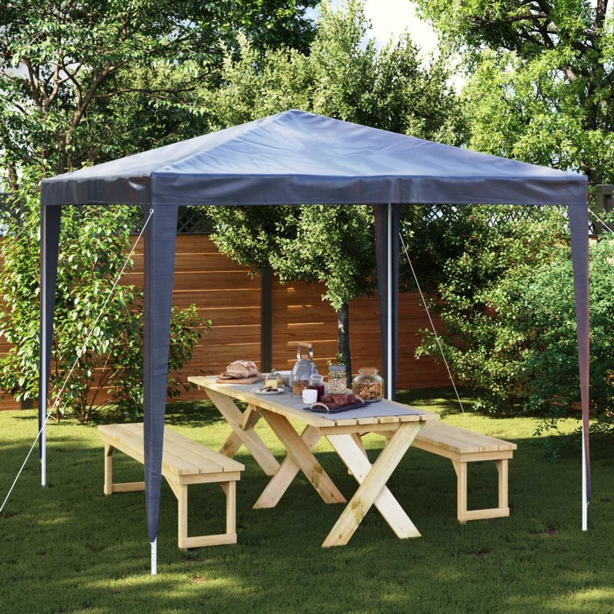 Partytent - Tuinpaviljoen - Feestjes Buiten - UV Waterbestendig - 25 x 25 m - Blauw