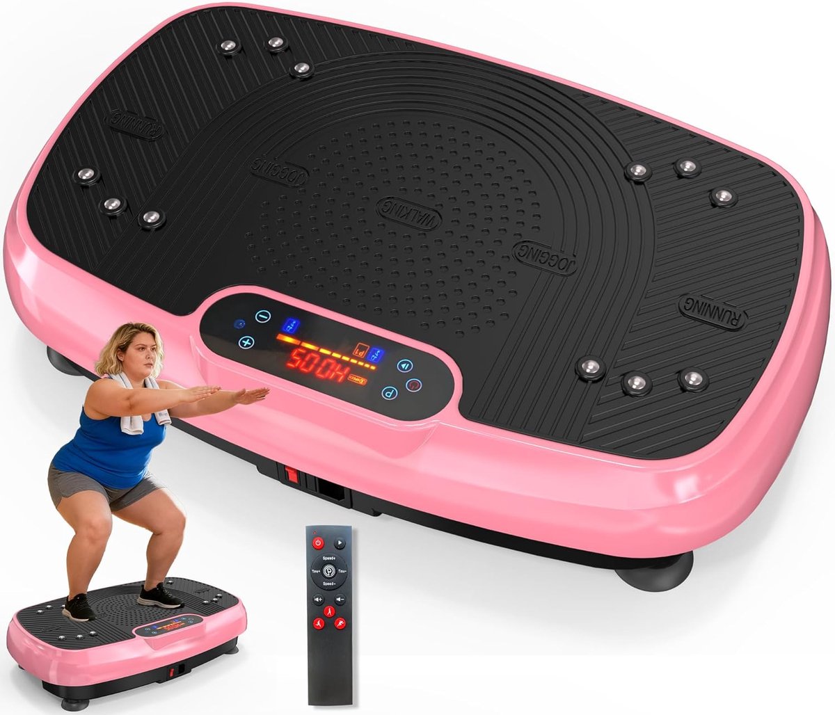Trilplaat - Shake board - Full body training - Dubbele motoren - 160 kg capaciteit - Zwart