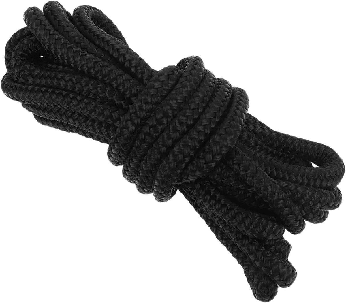 Gevlochten Touw - Marine Aanlijnlijn - Boot Aanmeren - Weerbestendig Nylon - 480 cm Lengte - Zwart