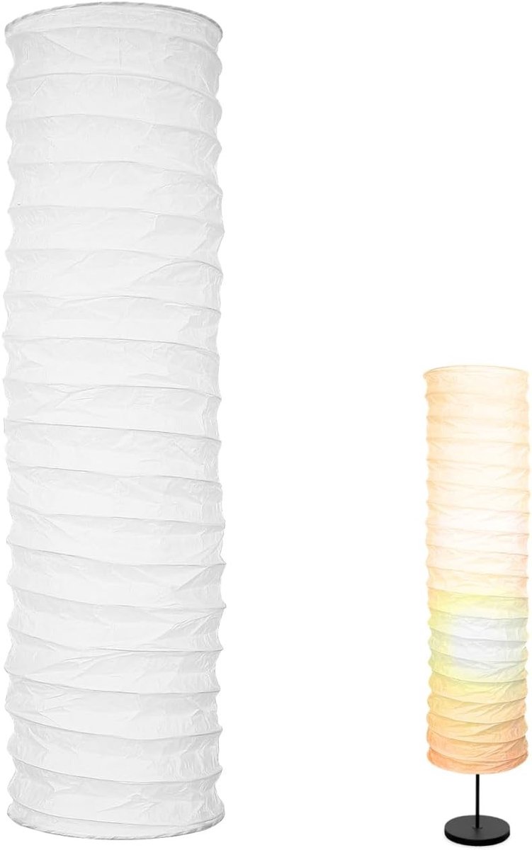 Staande Lampenkap - Rijstpapier - Scandinavische Stijl - Duurzaam en Sterk - Voor Woonkamer en Slaapkamer