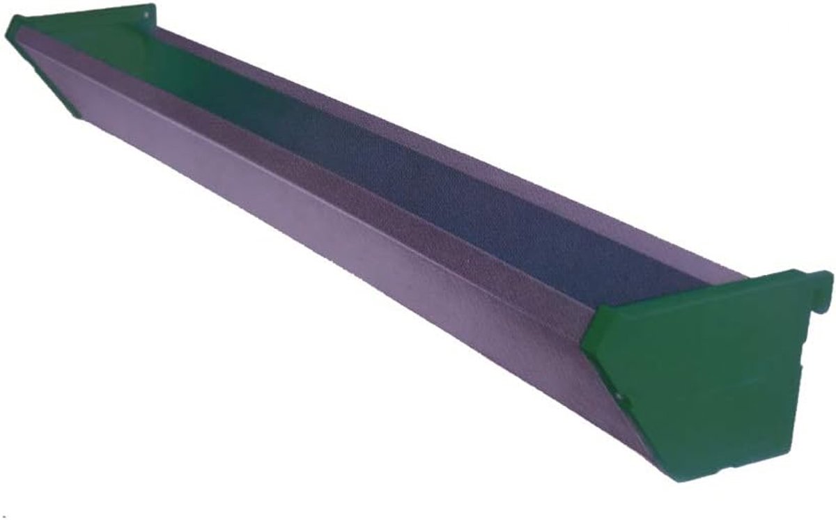 Voerstation Kip - Hok Voerbak - Dieren Voeren - Duurzaam Materiaal - 44 cm Lang - Zilverkleurig